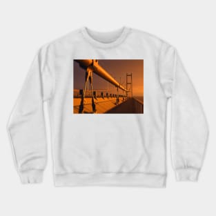 Humber Bridge at Sunset Crewneck Sweatshirt